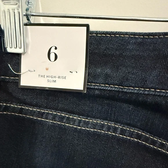 White House Black Market Brand New High Rise Slim Dark Wash Jeans - Picture 8 of 9